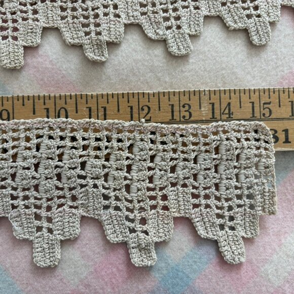 Antique Vintage Crochet Trim Edging Lot of 3 - Picture 4 of 10